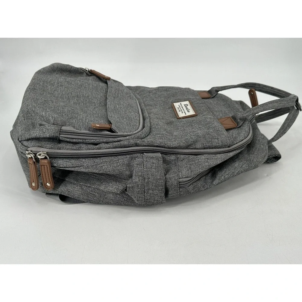RUVALINO Diaper‎ Backpack Multifunction Travel Bag Gray